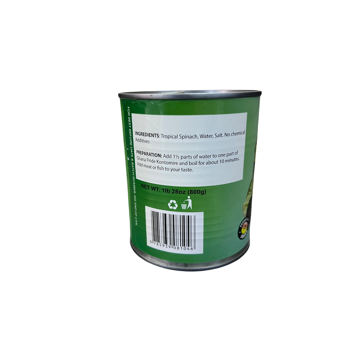 Ghana Pride Kontomire (Canned Spinach Leaves)