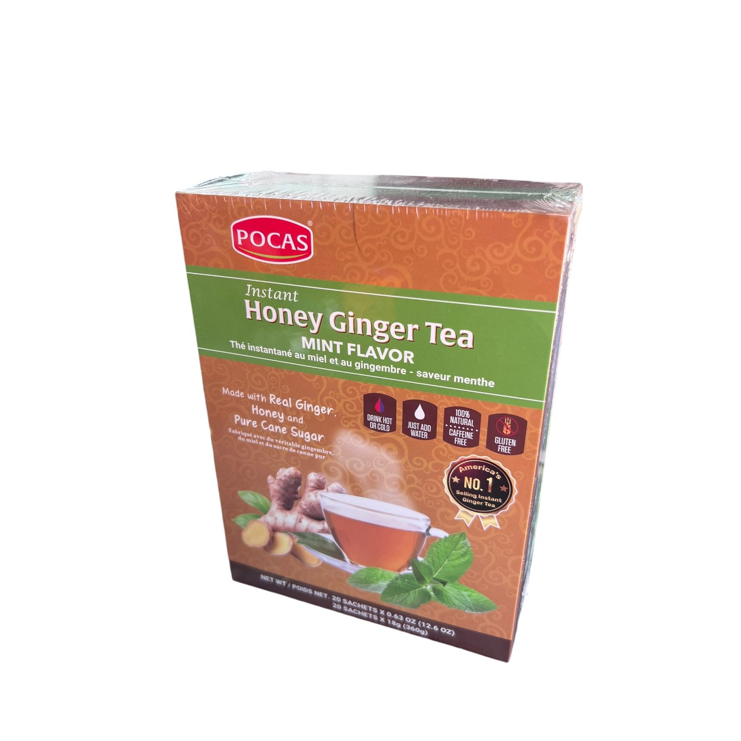 Pocas Instant Honey Ginger Tea (Mint Flavor)