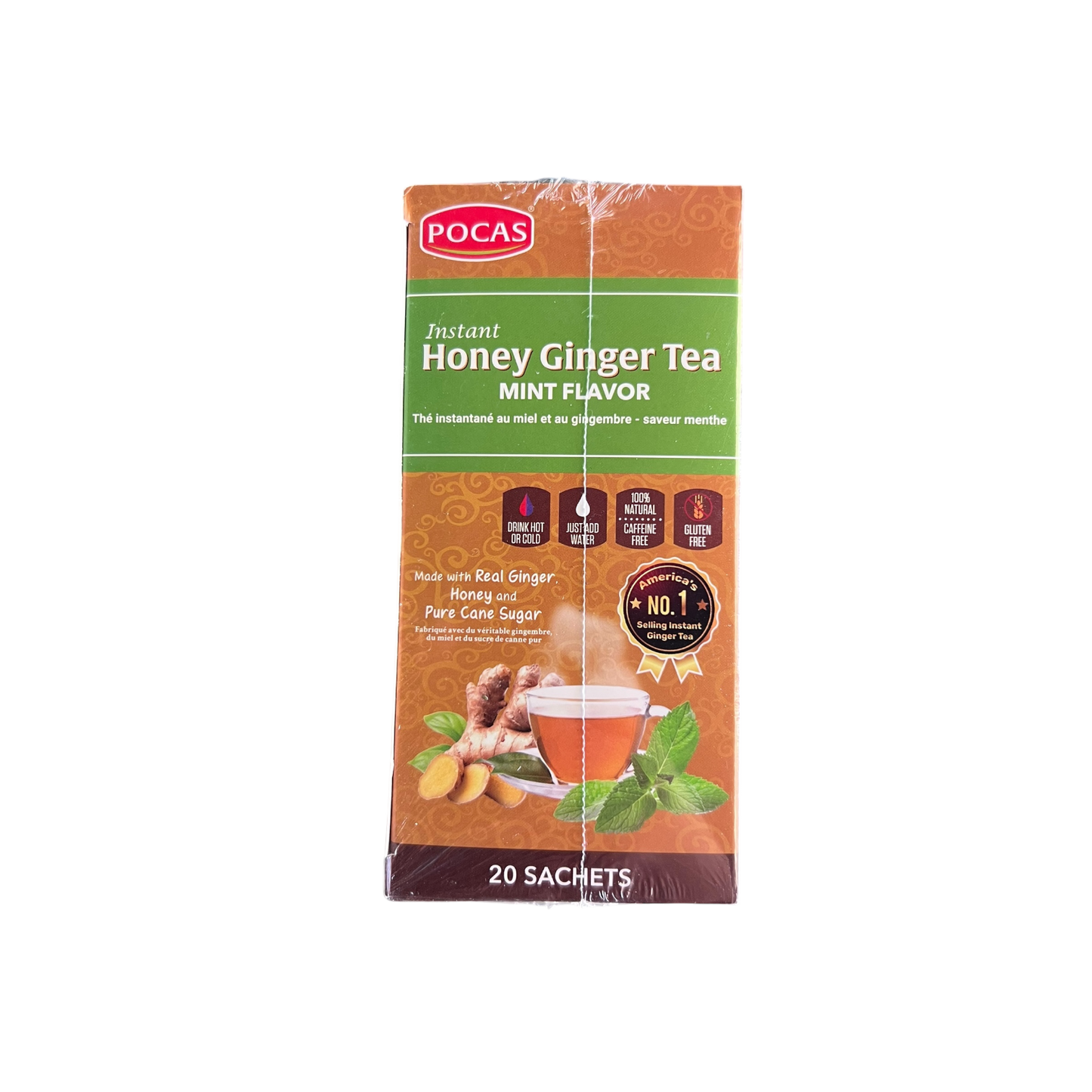 Pocas Instant Honey Ginger Tea (Mint Flavor)